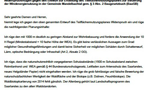 Vorlagen für Widersprüche – Frist 8.Mai