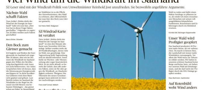 Viel Wind um die Windkraft im Saarland…