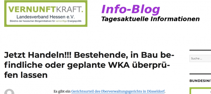 Neue Richtlinien bzgl. Schallimmissionsschutz für WKA´s!!!  Bestehende, in Bau befindliche oder geplante Windkraftanlagen (WKA) überprüfen lassen.