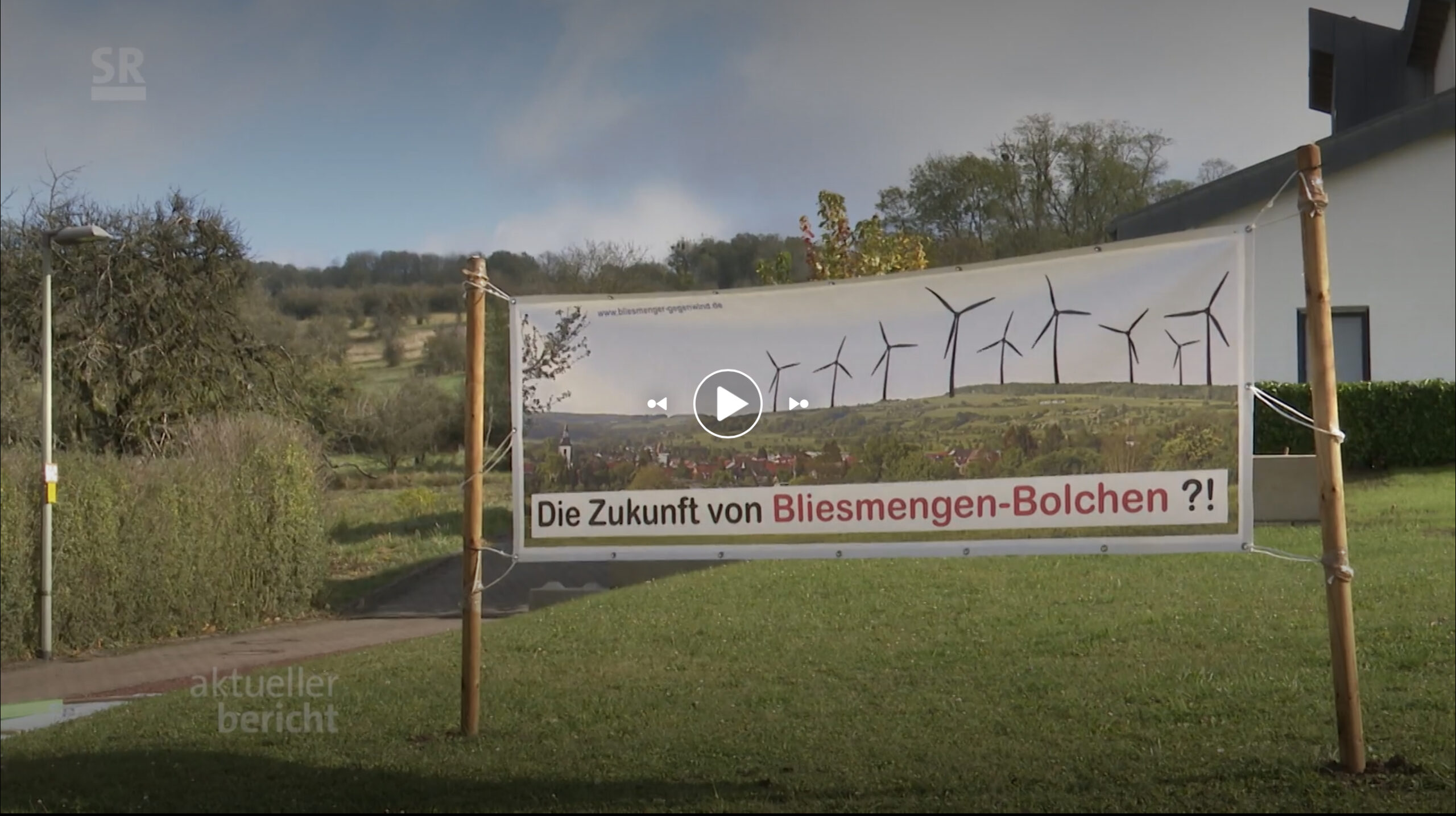 Die aktuellen Windkraftpläne auf dem Allenberg sind Thema im “aktuellen Bericht” des SR vom 22. 10. 2021